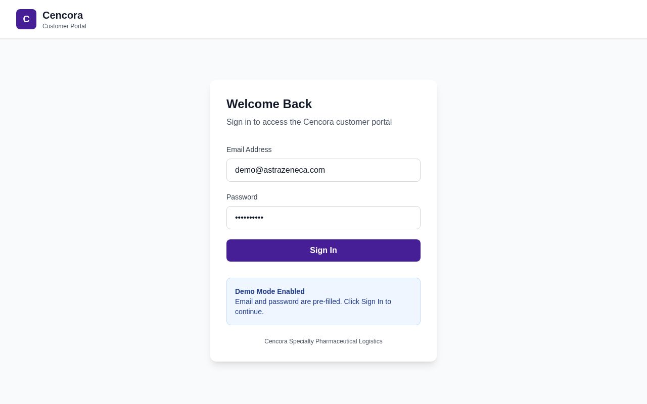 Preview of Cencora Portal