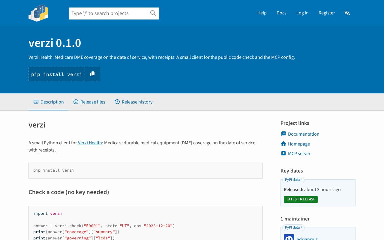 Preview of Verzi Python