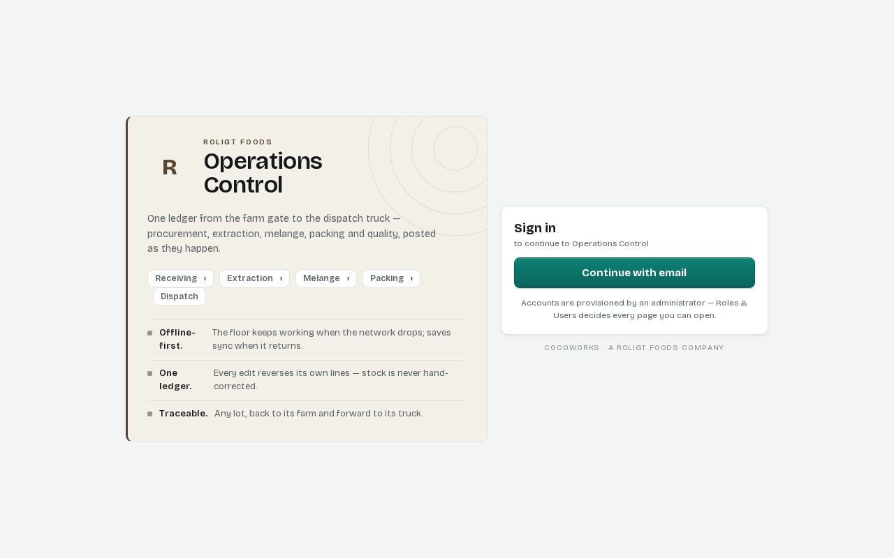 Preview of Roligt Foods Operations
