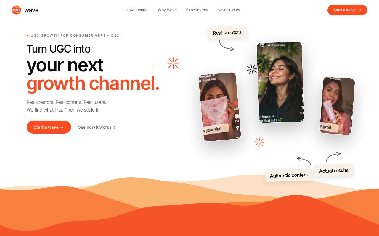Preview of WAVE WEBSITE