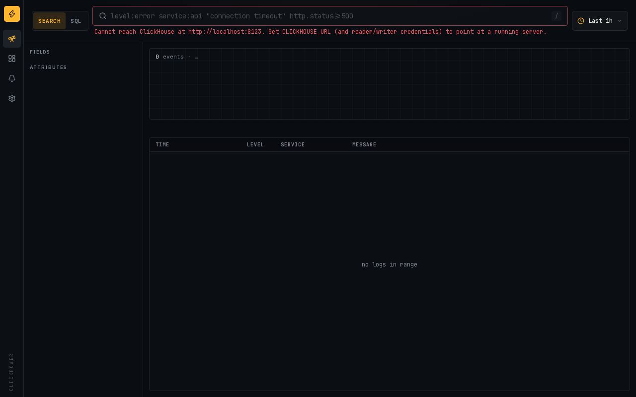 Preview of ClickHouse-native log platform: a lightweight ELK replacement with a Kibana-grade UI
