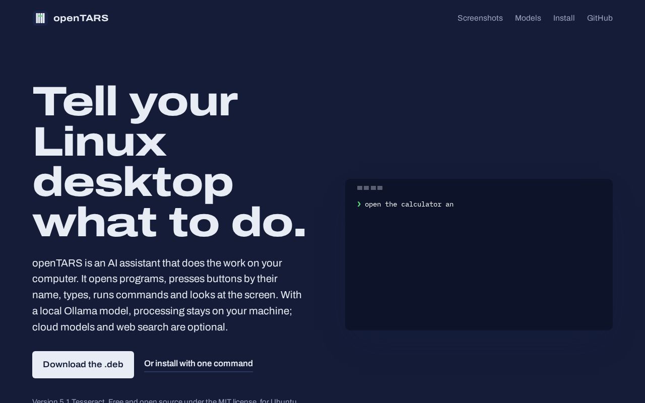 Preview of OpenTARS