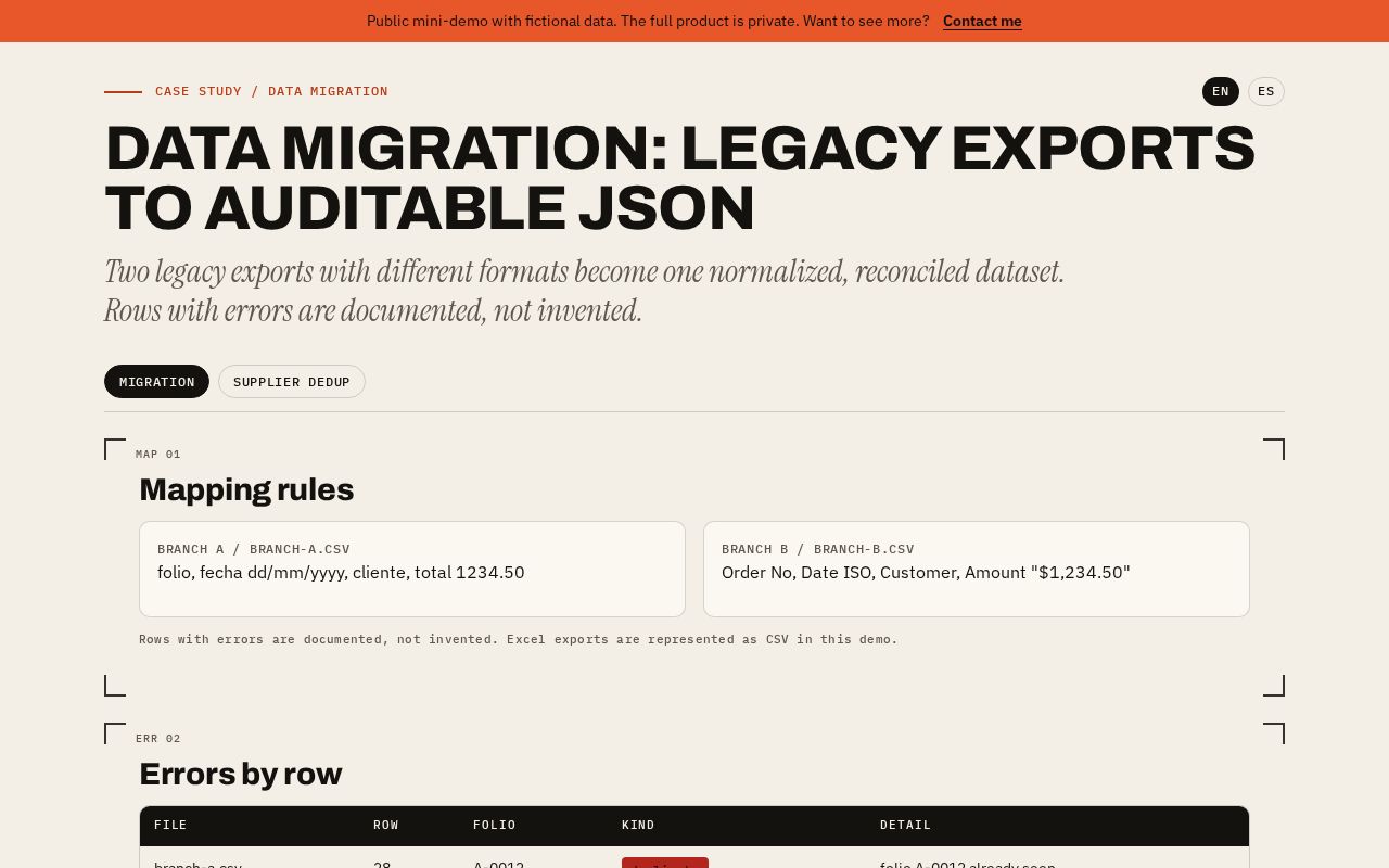 Preview of Migration Reconciliation Demo