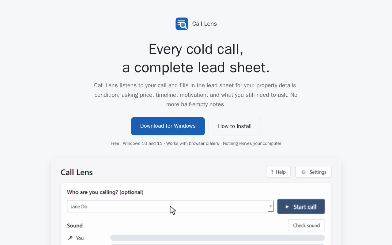 Preview of Call Lens
