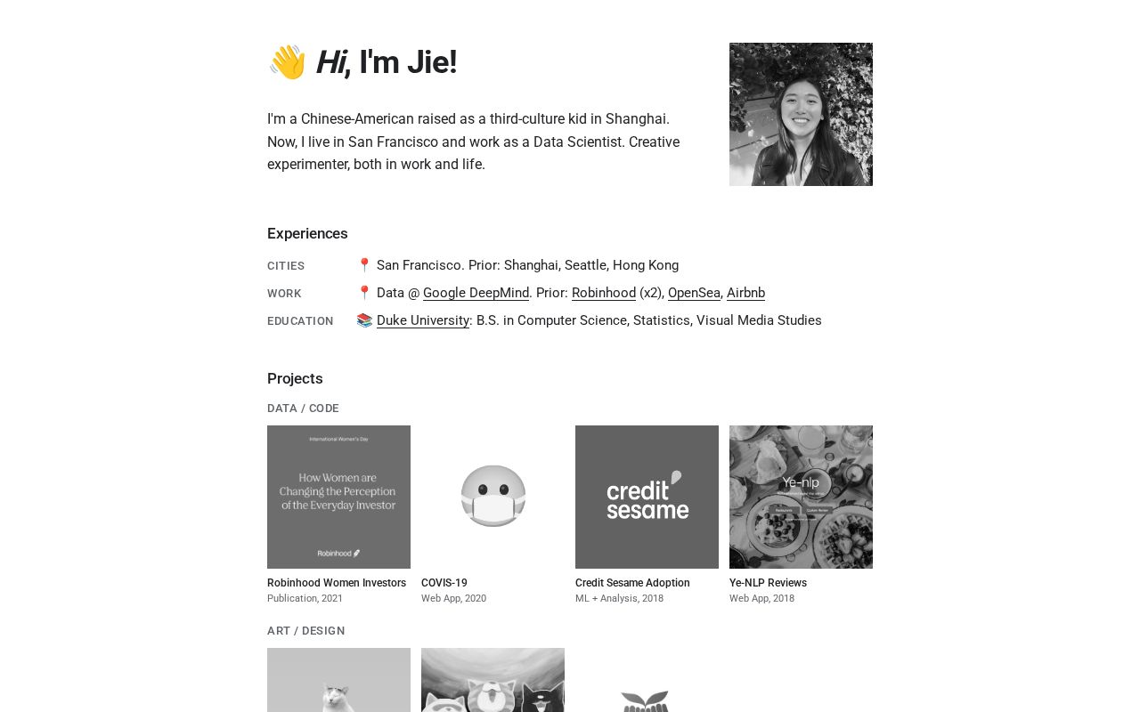 Preview of Personal portfolio website for jiec.ai