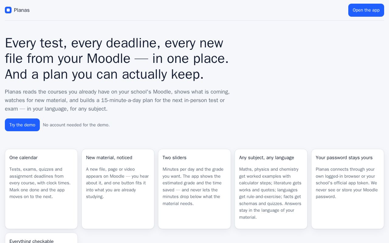 Preview of Planas App