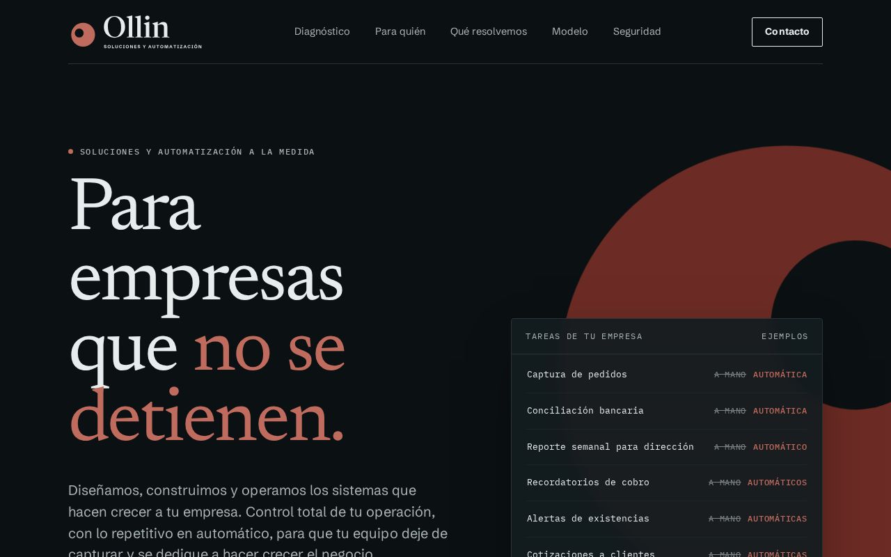 Preview of Ollinsoluciones Web