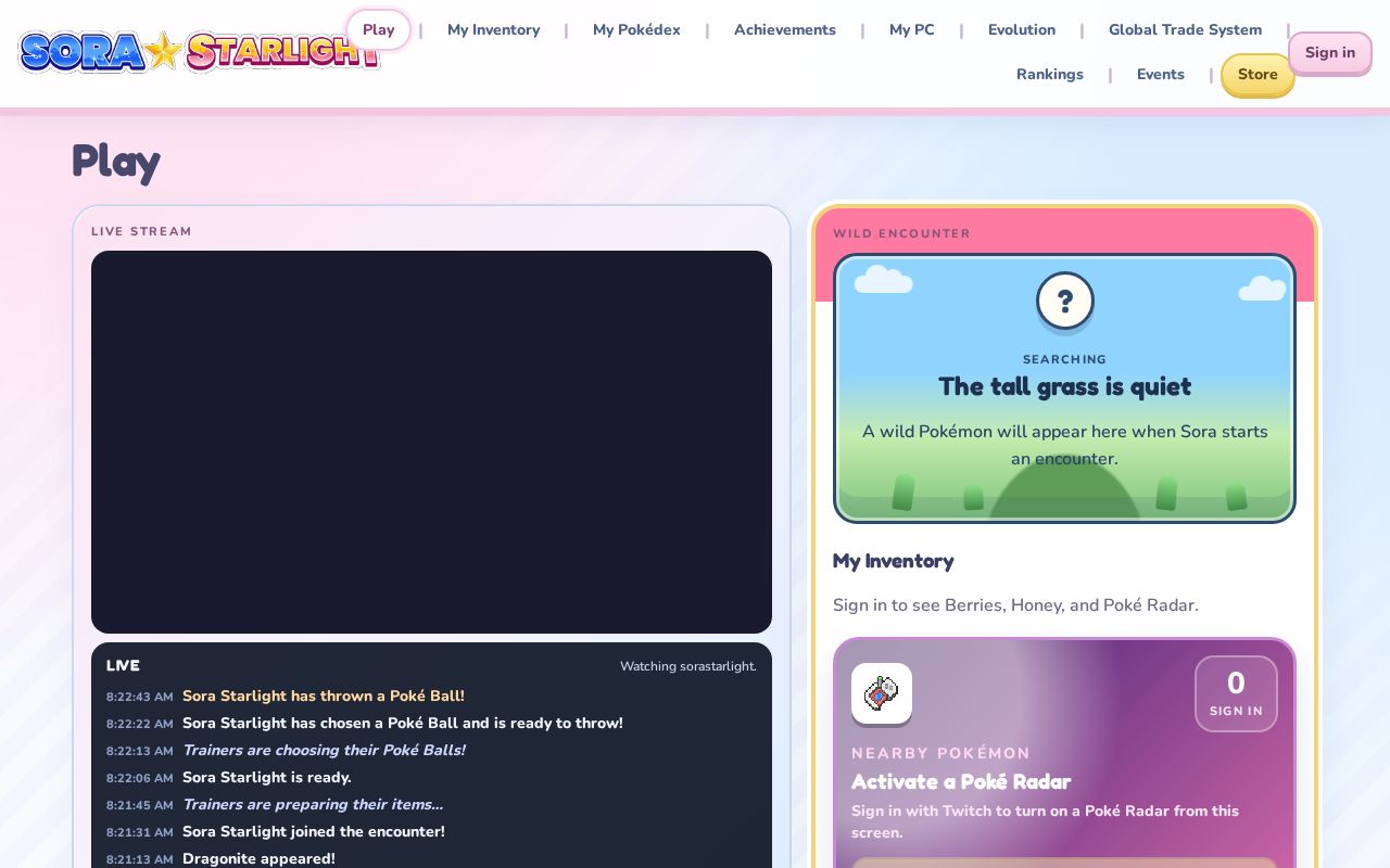 Preview of Private Starlight Play companion site for play.sorastarlight.net