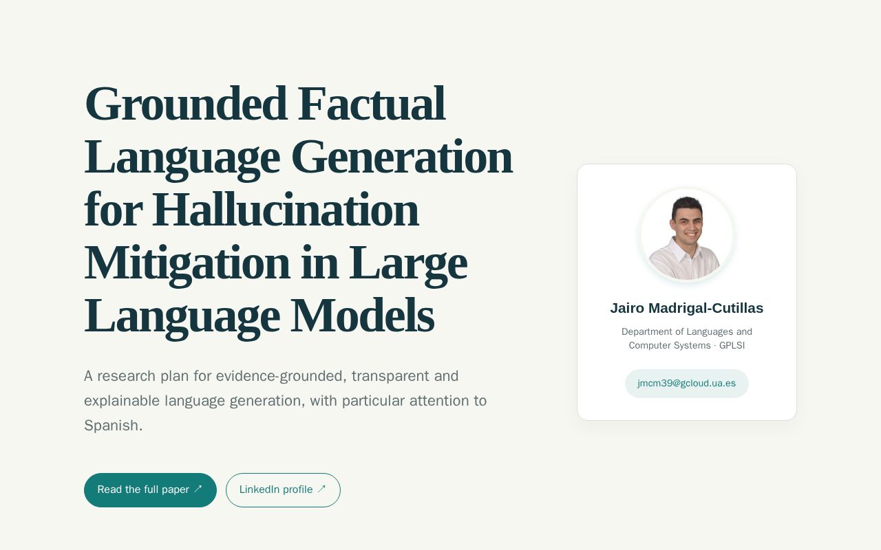 Preview of Grounded Factual Language Generation