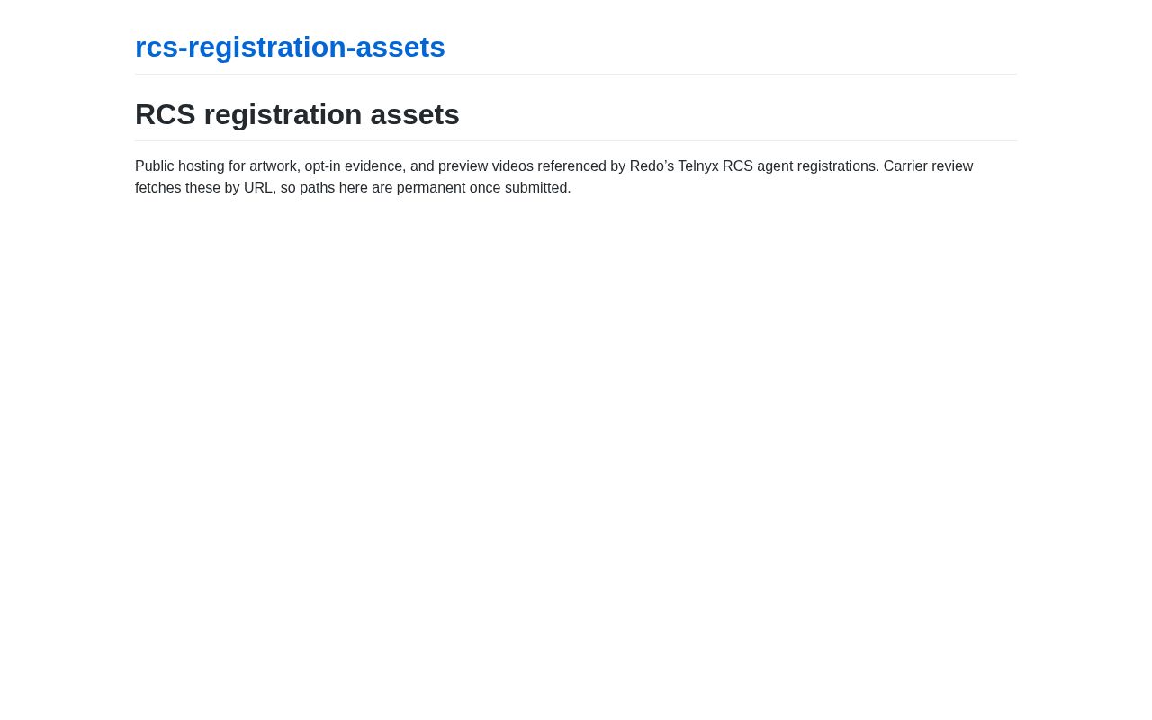 Preview of Rcs Registration Assets