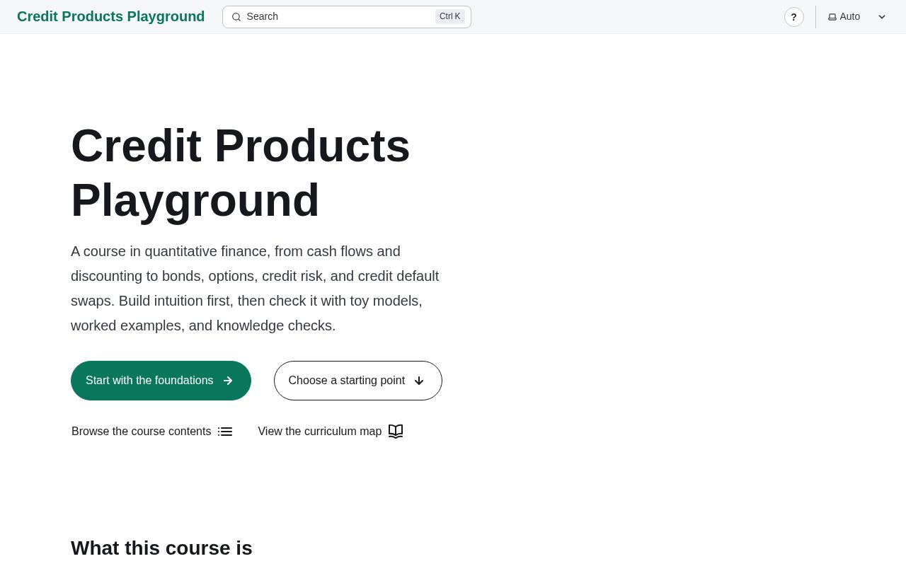 Preview of Credit And Derivatives