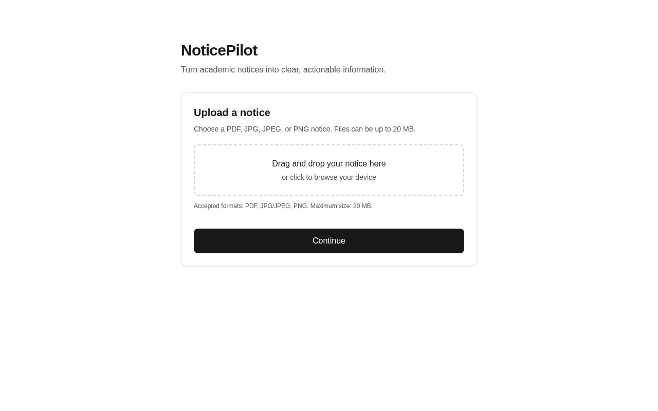 Preview of Noticepilot