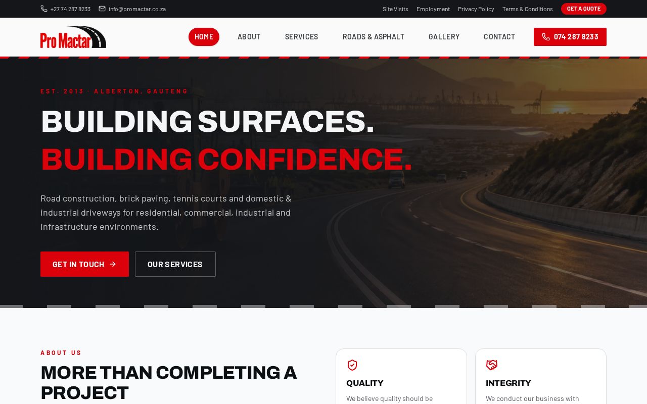 Preview of Business Website For Promactar