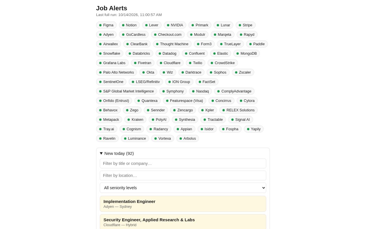 Preview of Job Post Alerts