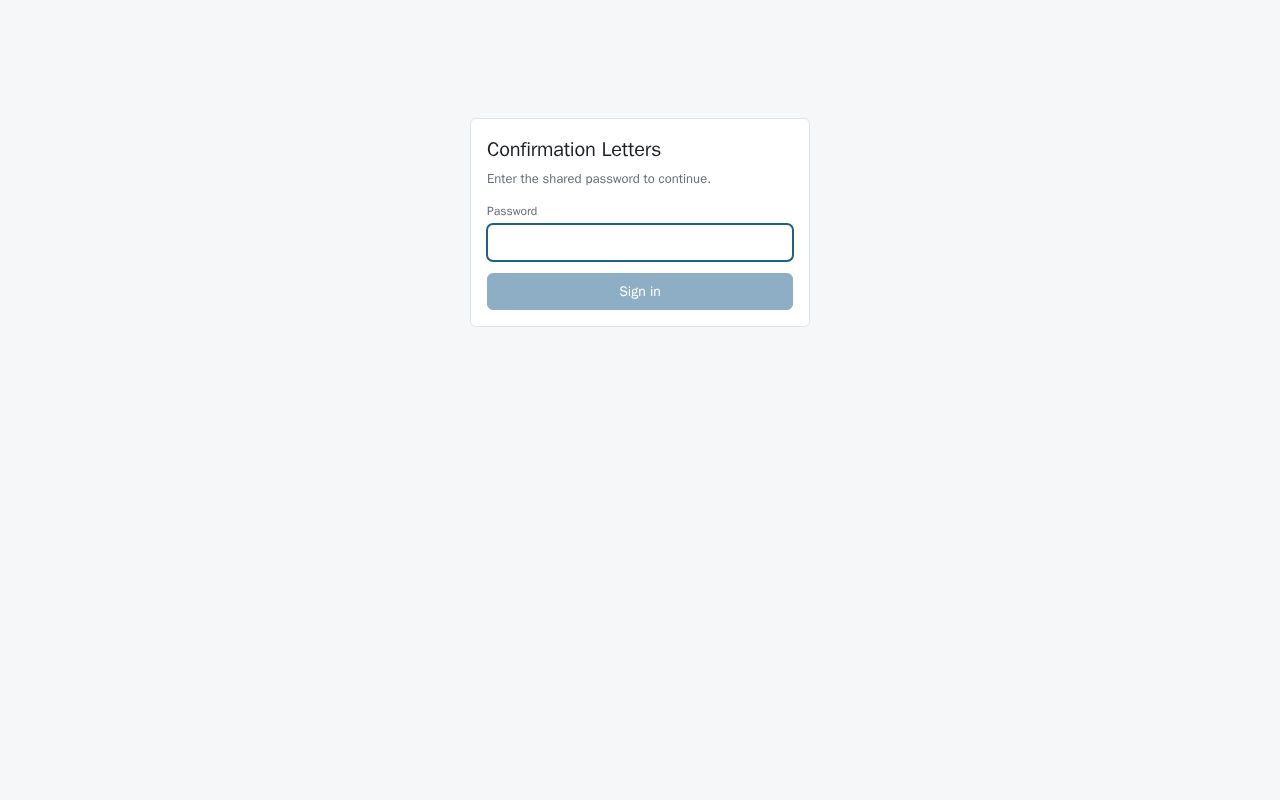 Preview of Confirmation Generator