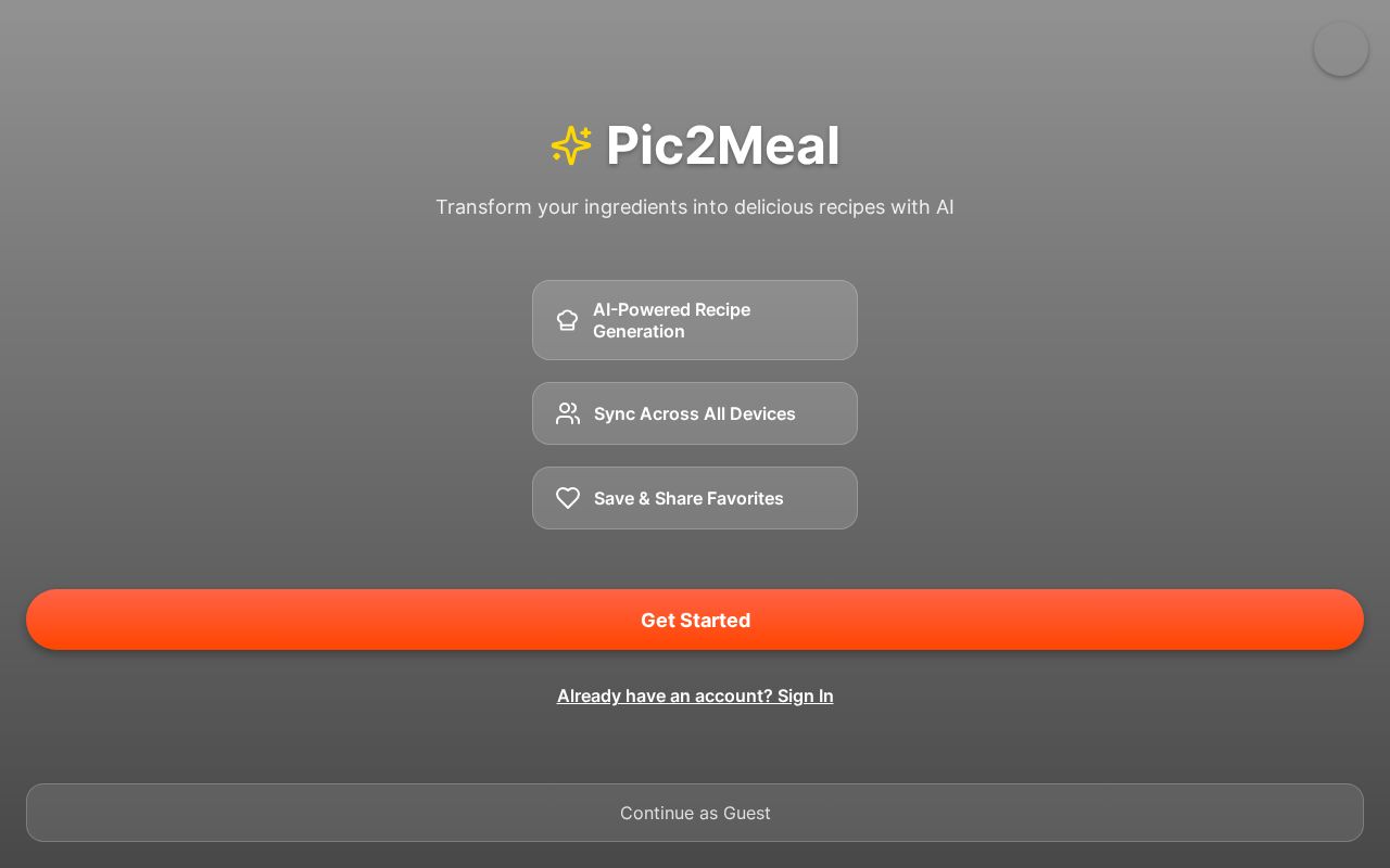 Preview of Pic2Meal