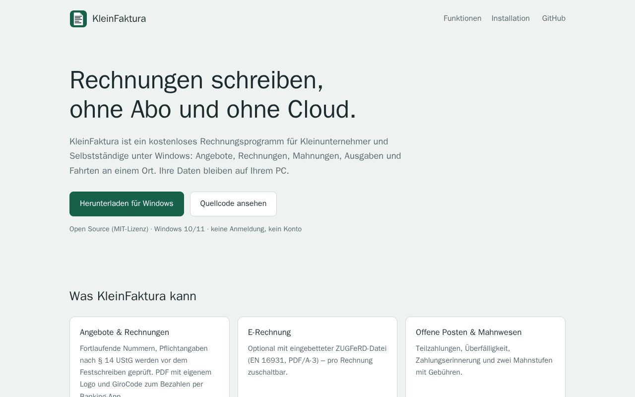 Preview of KleinFaktura