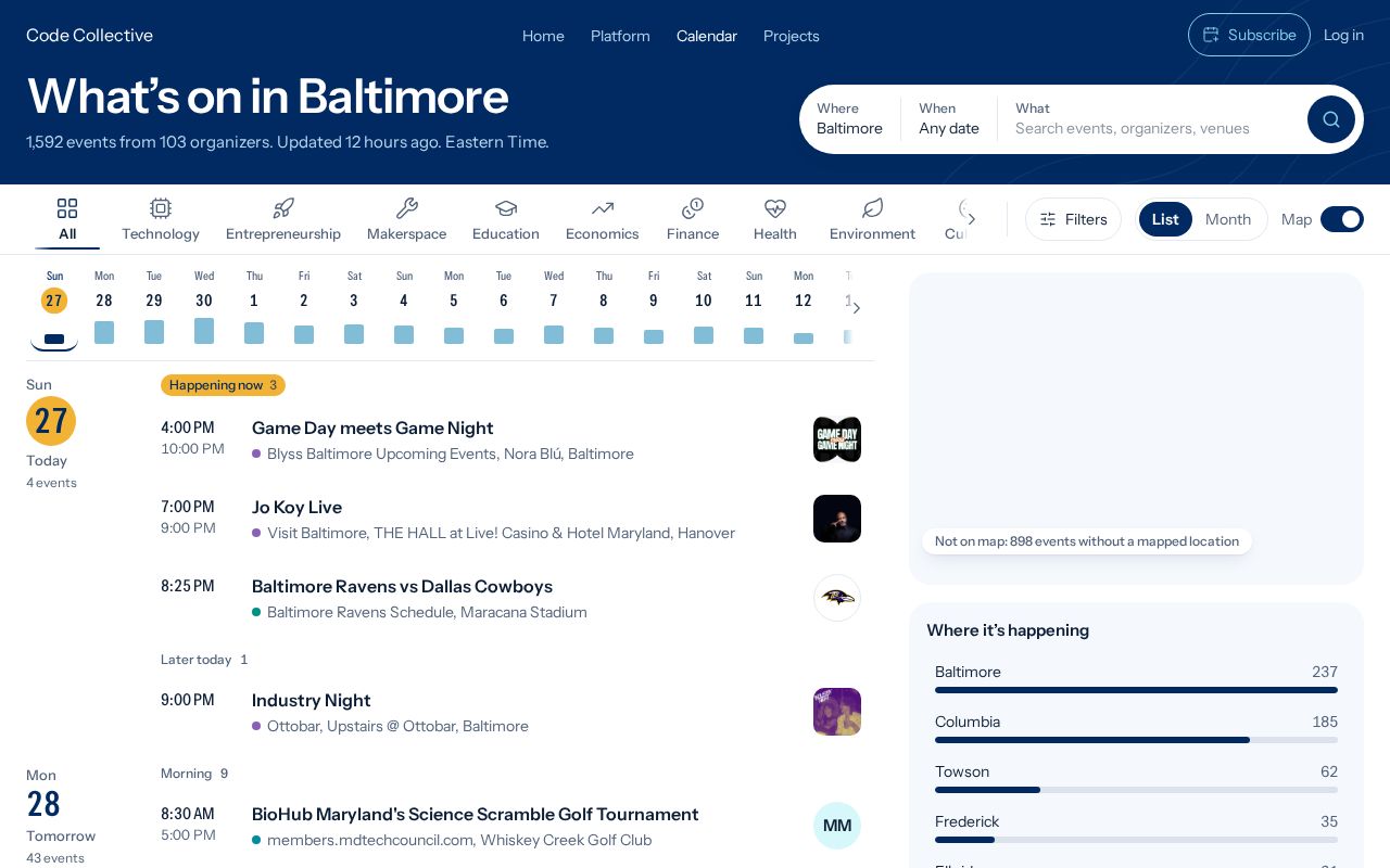 Preview of Codecollective Calendar Redesign