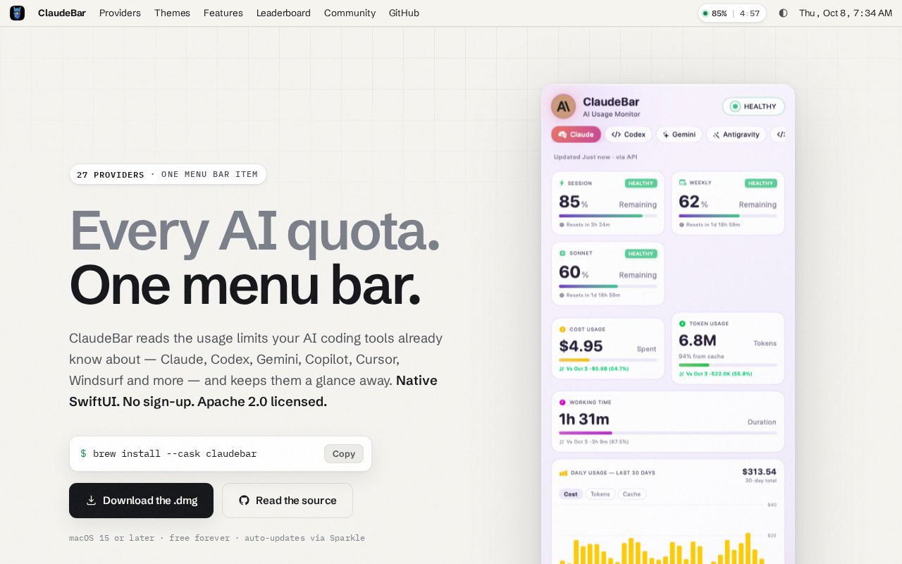 Preview of ClaudeBar