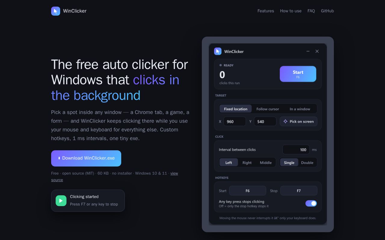 Preview of WinClicker