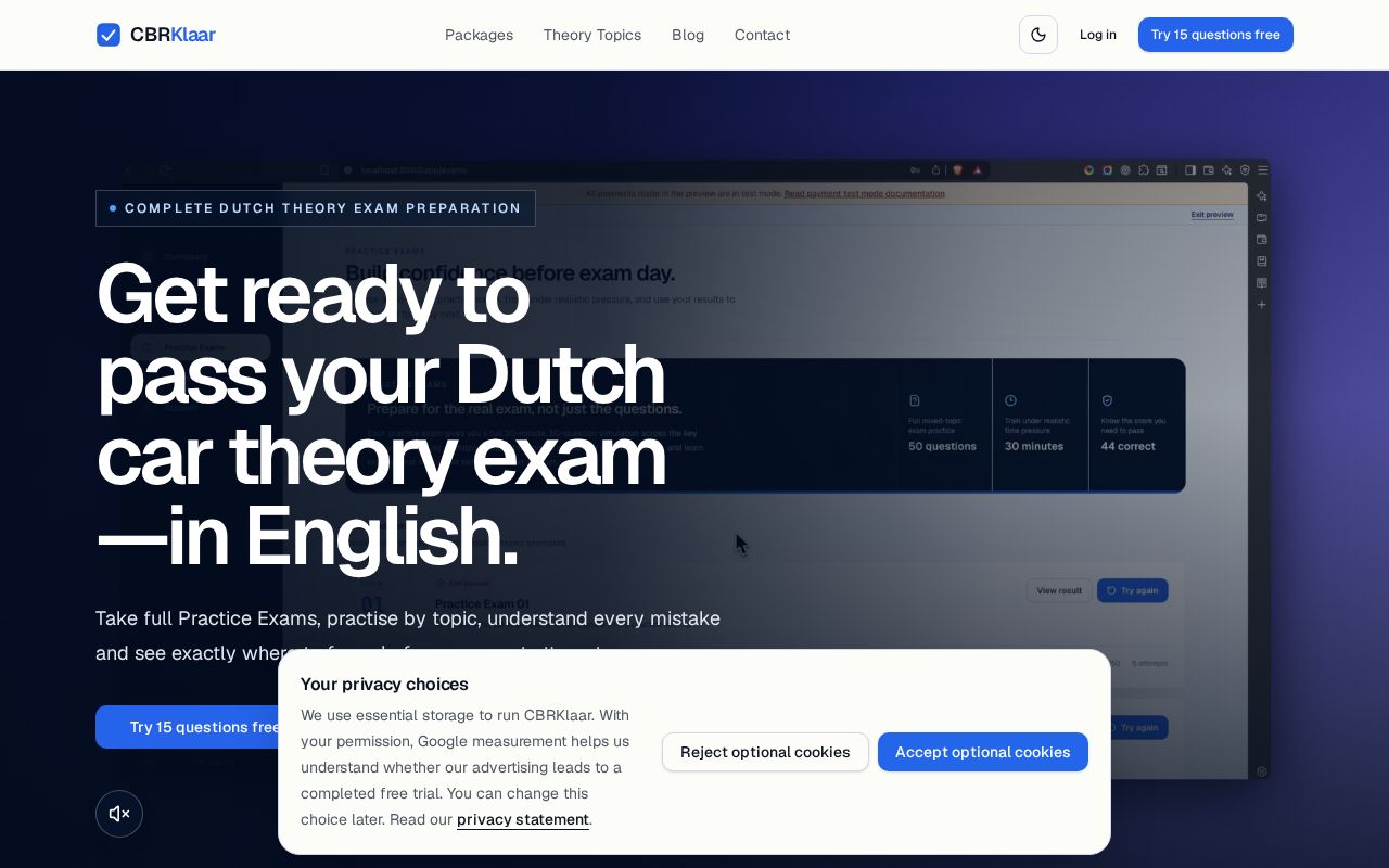 Preview of Dutch CBR Theory Practice & Exam Preparation