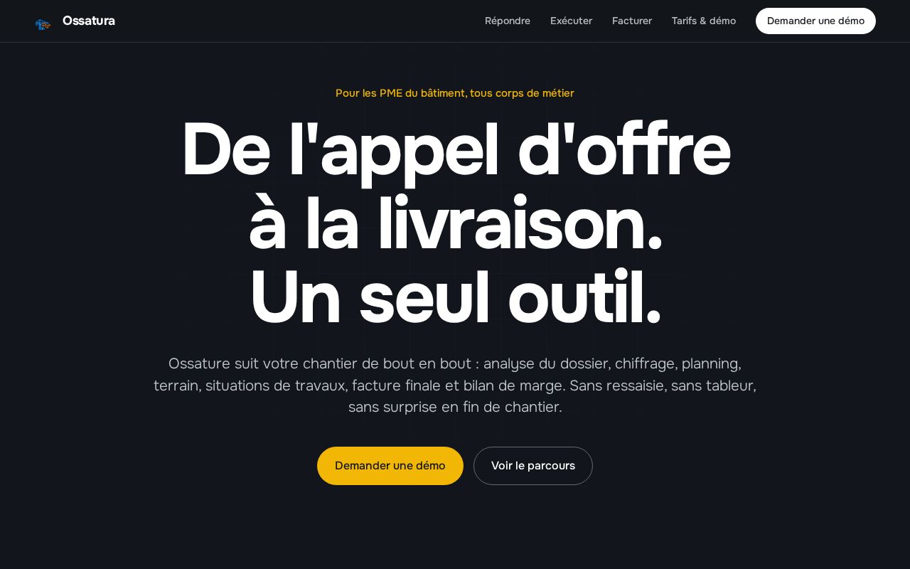 Preview of SaaS de gestion de chantier complète