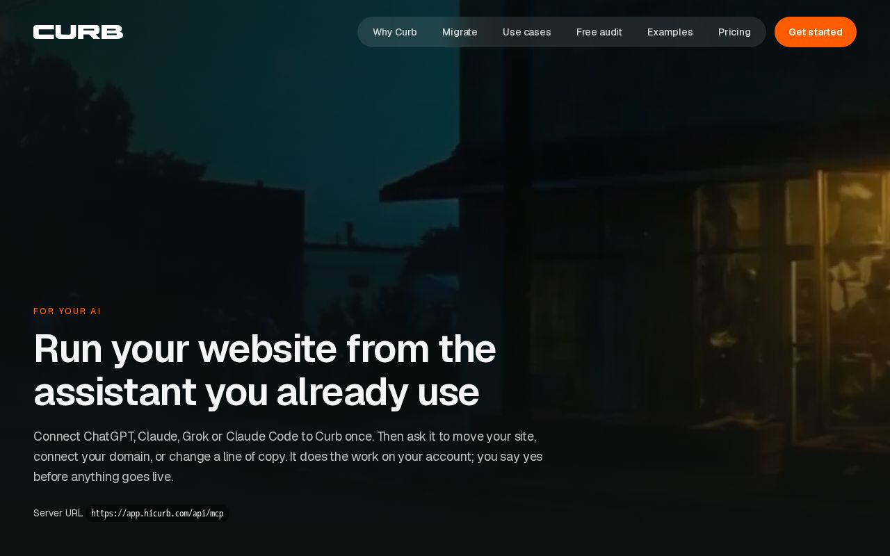 Preview of Use Curb from your AI