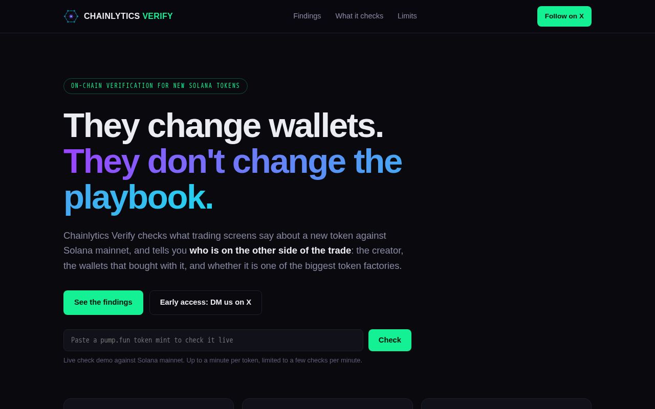 Preview of Chainlytics Verify