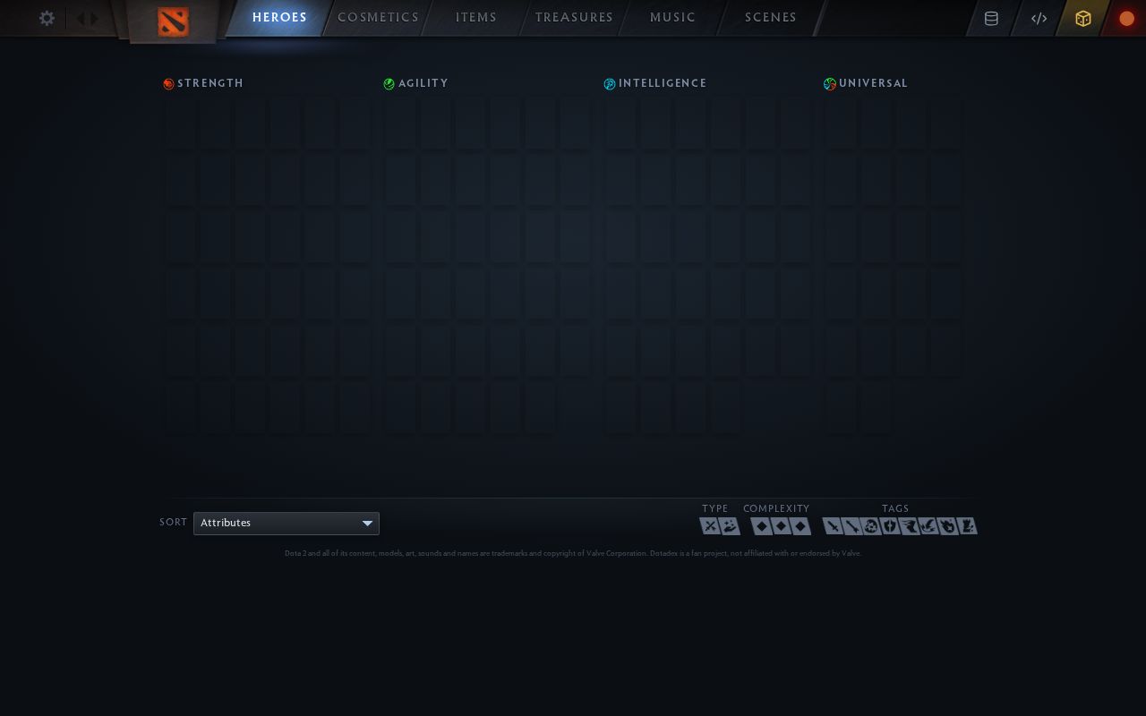Preview of Dotadex: the complete Dota 2 encyclopedia in 3D