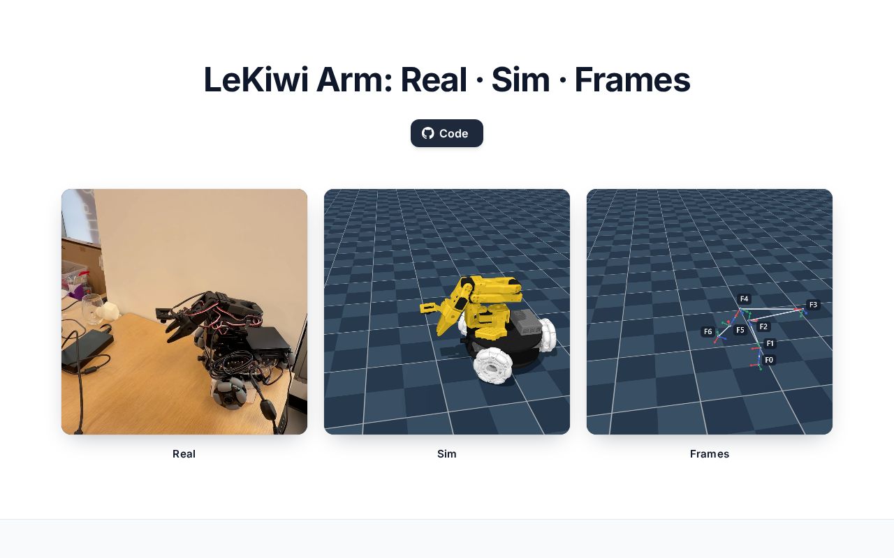 Preview of LeKiwi Arm: Real