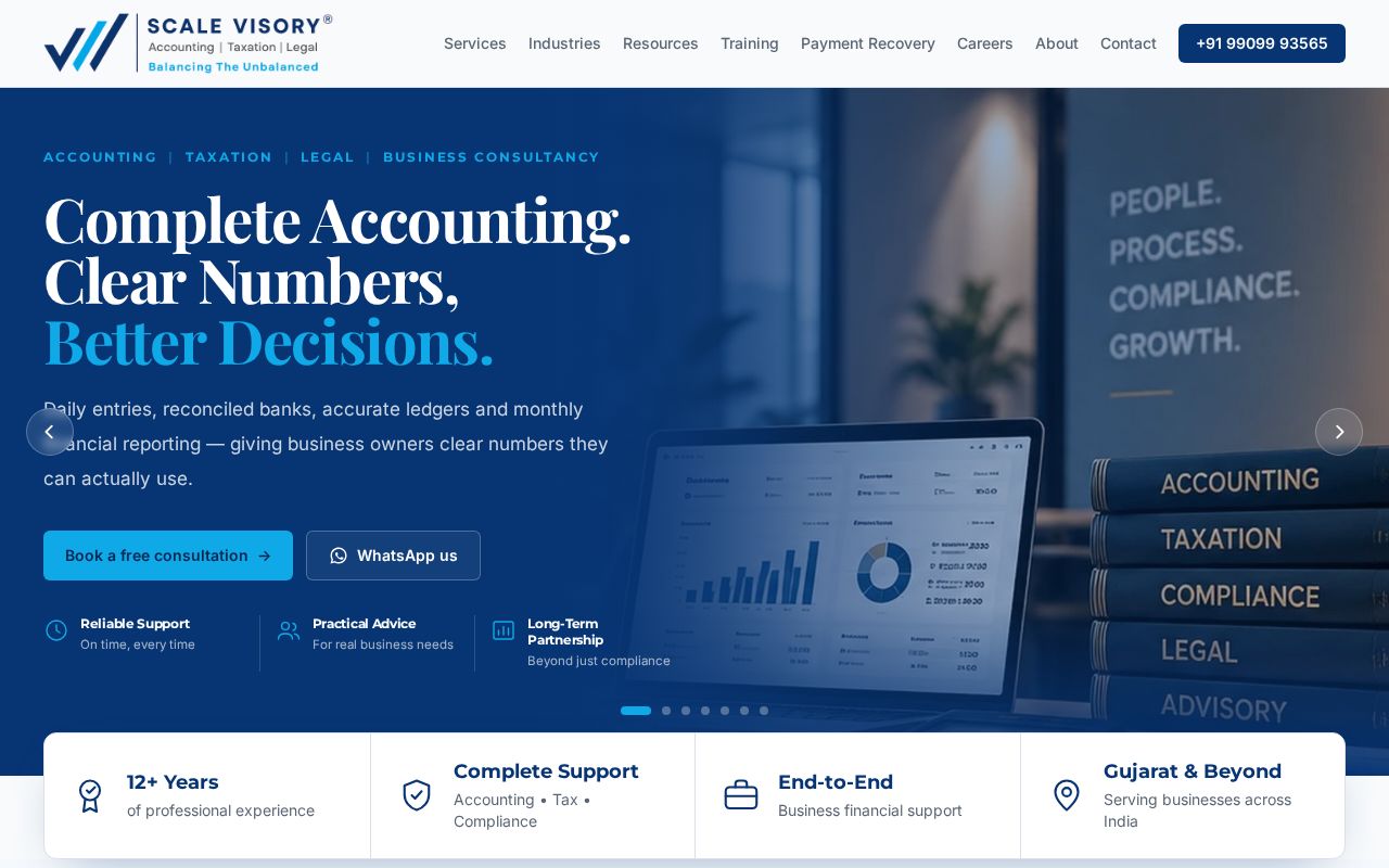 Preview of Scalevisory Website