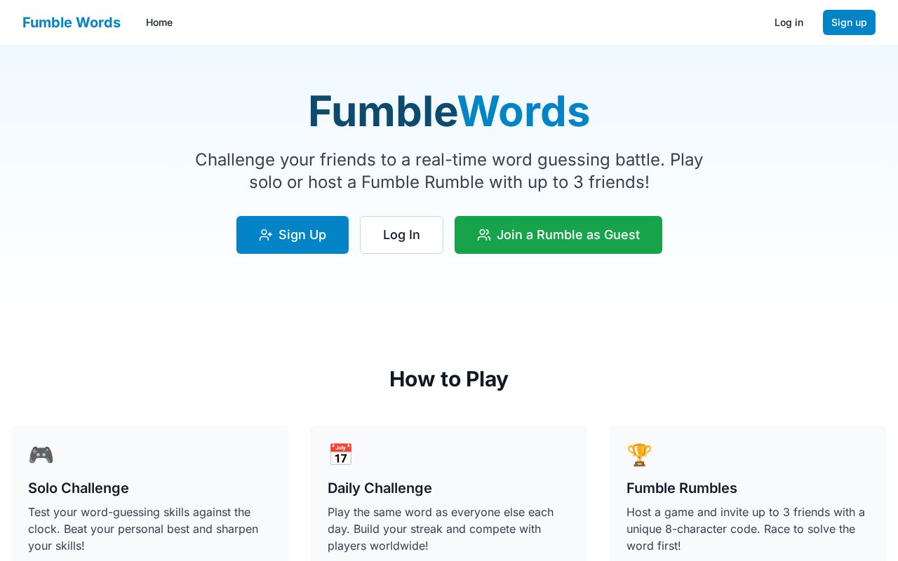 Preview of Fumble Words