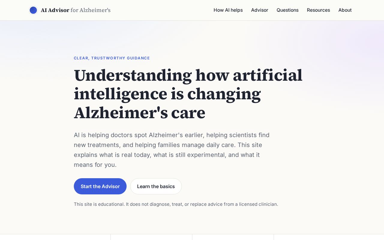 Preview of AI Advisor For Alzheimers