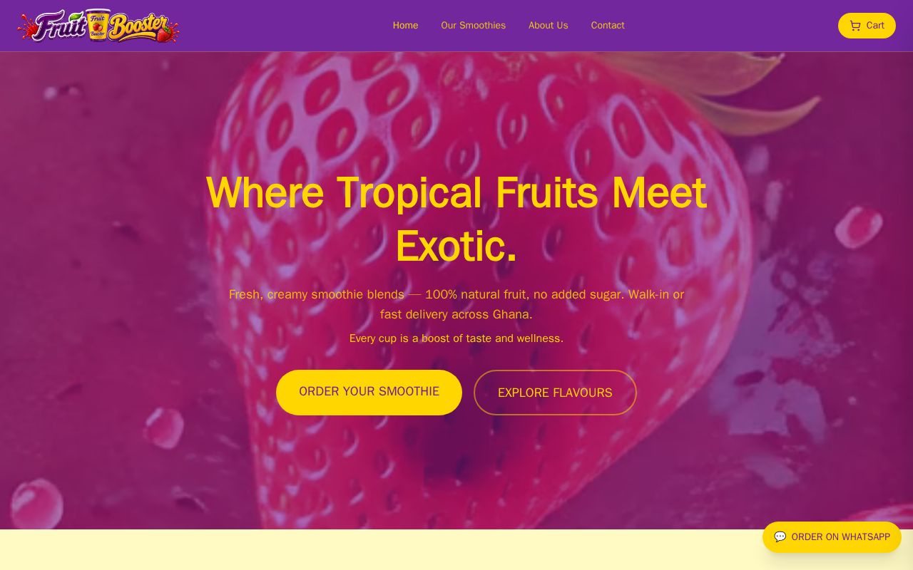Preview of Fresh, creamy smoothie blends — 100% natural fruit