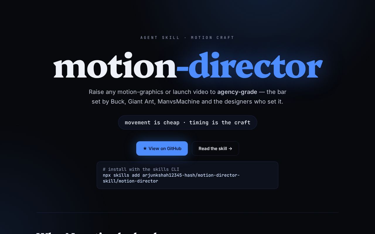 Preview of Motion Director Skill
