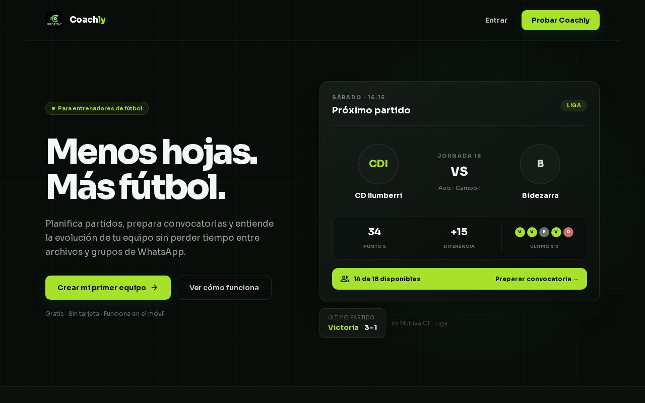 Preview of Coachly App