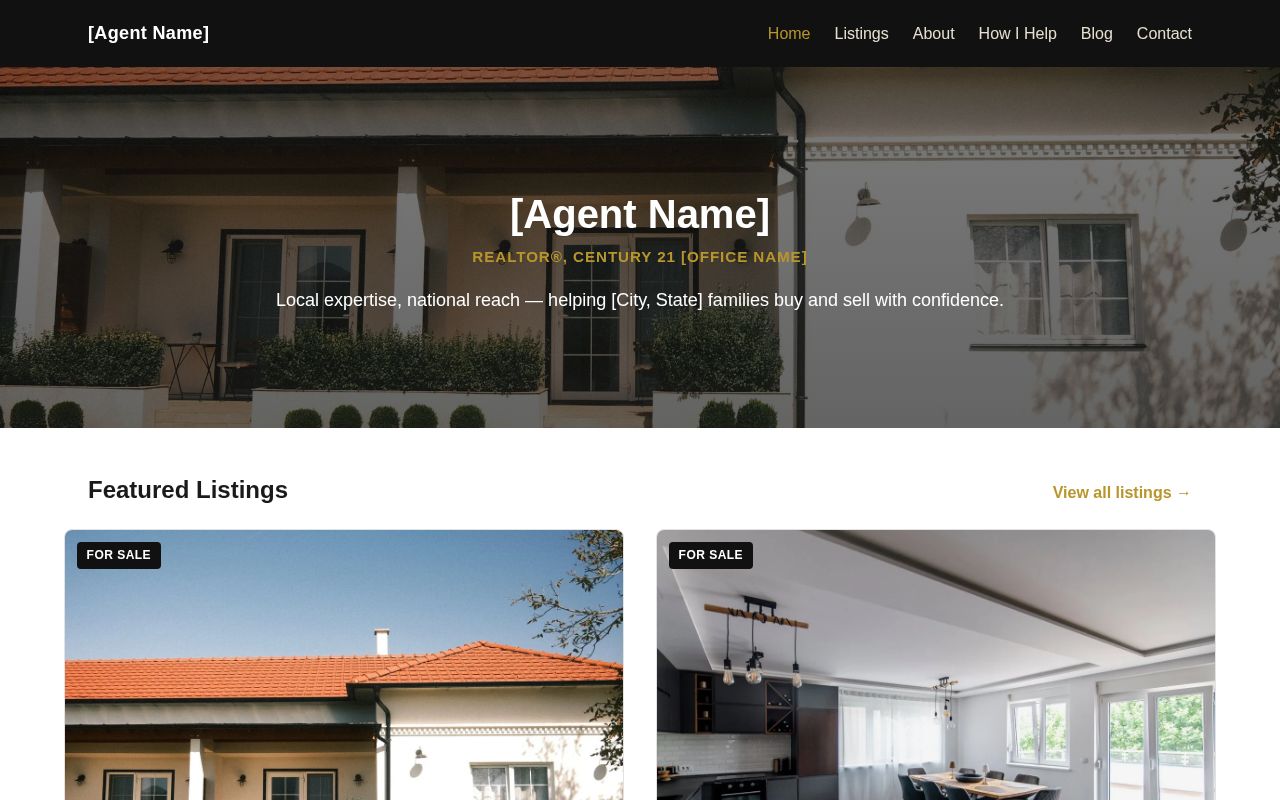 Preview of Realty Agent Example