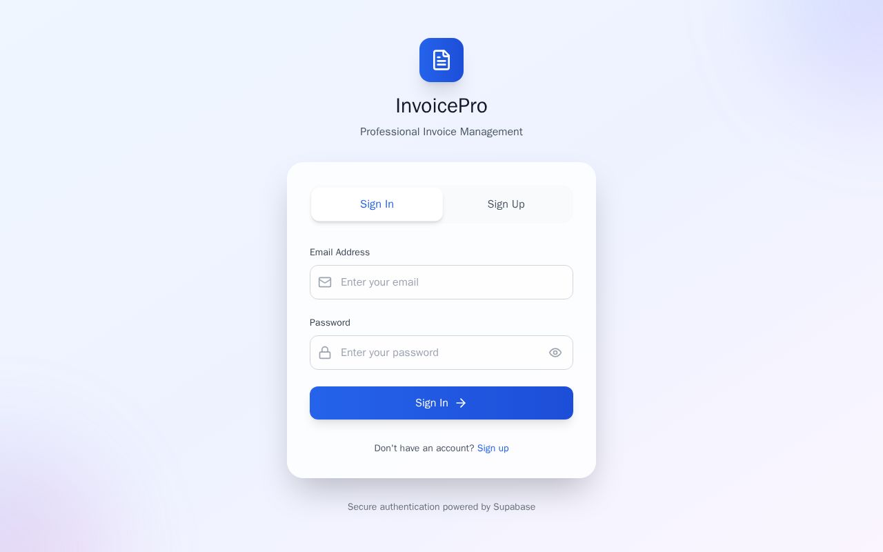 Preview of Professional Invoice Management