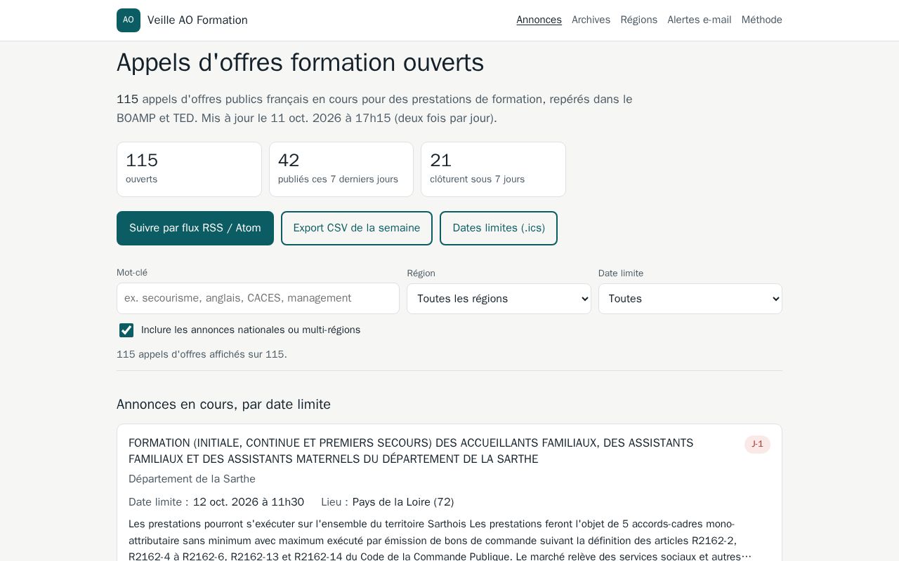 Preview of Veille Ao Formation
