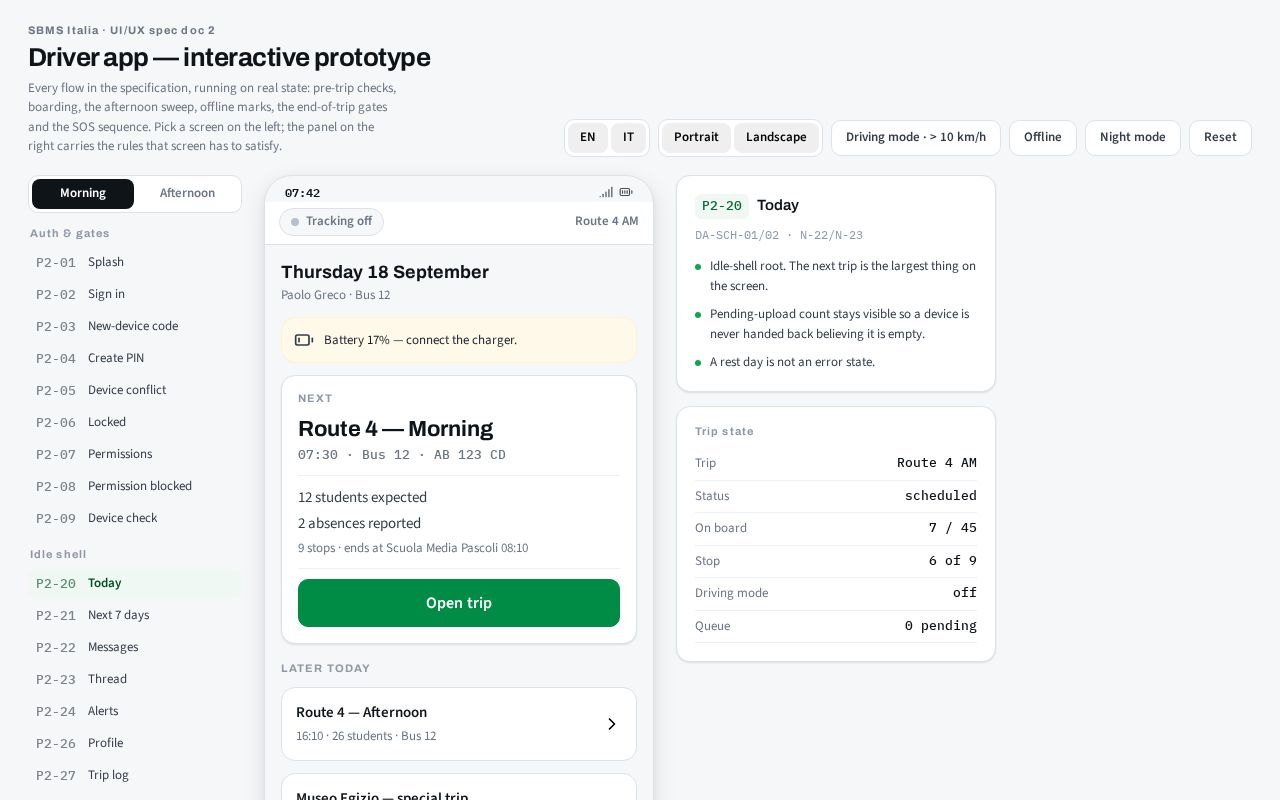 Preview of Sbms Driver App Demo