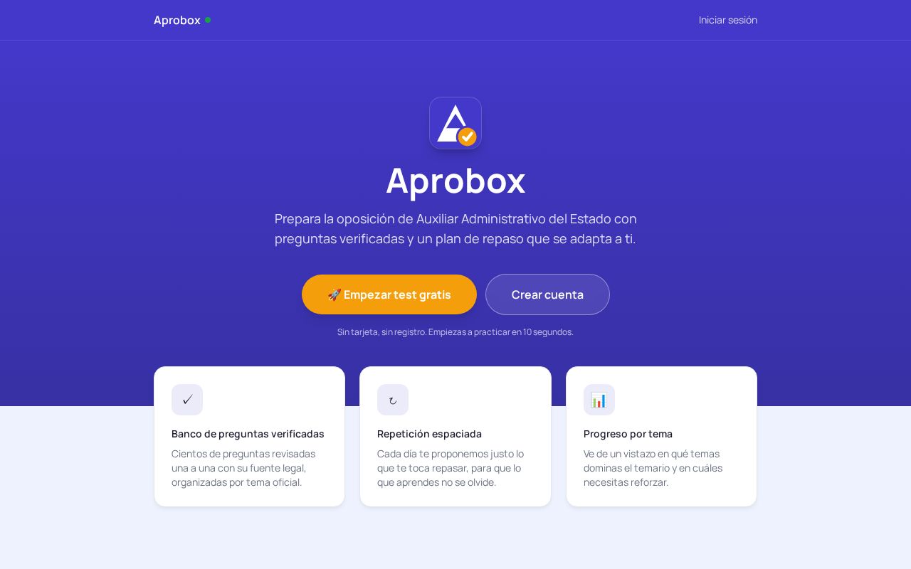 Preview of Oposiciones App