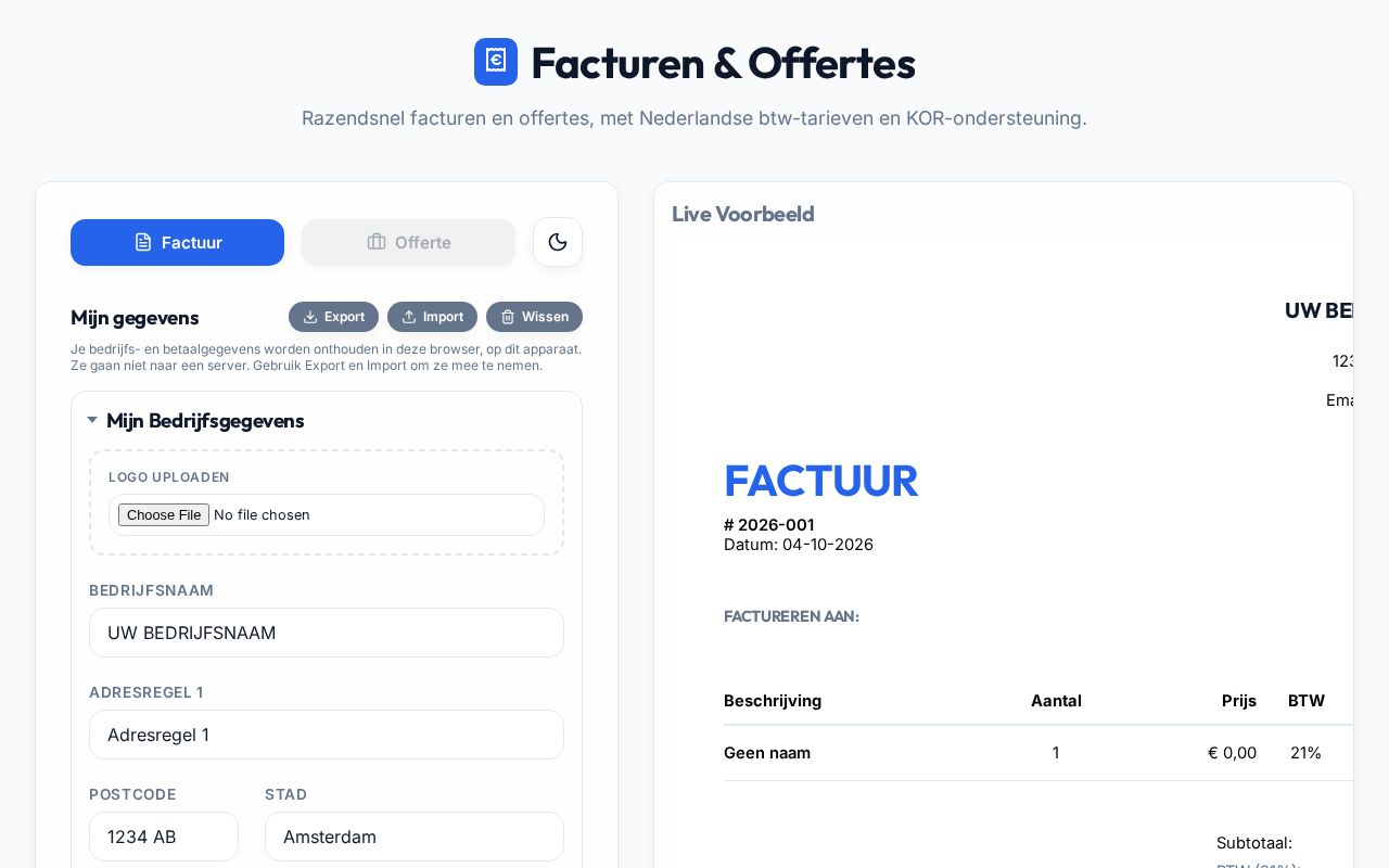 Preview of Facturen