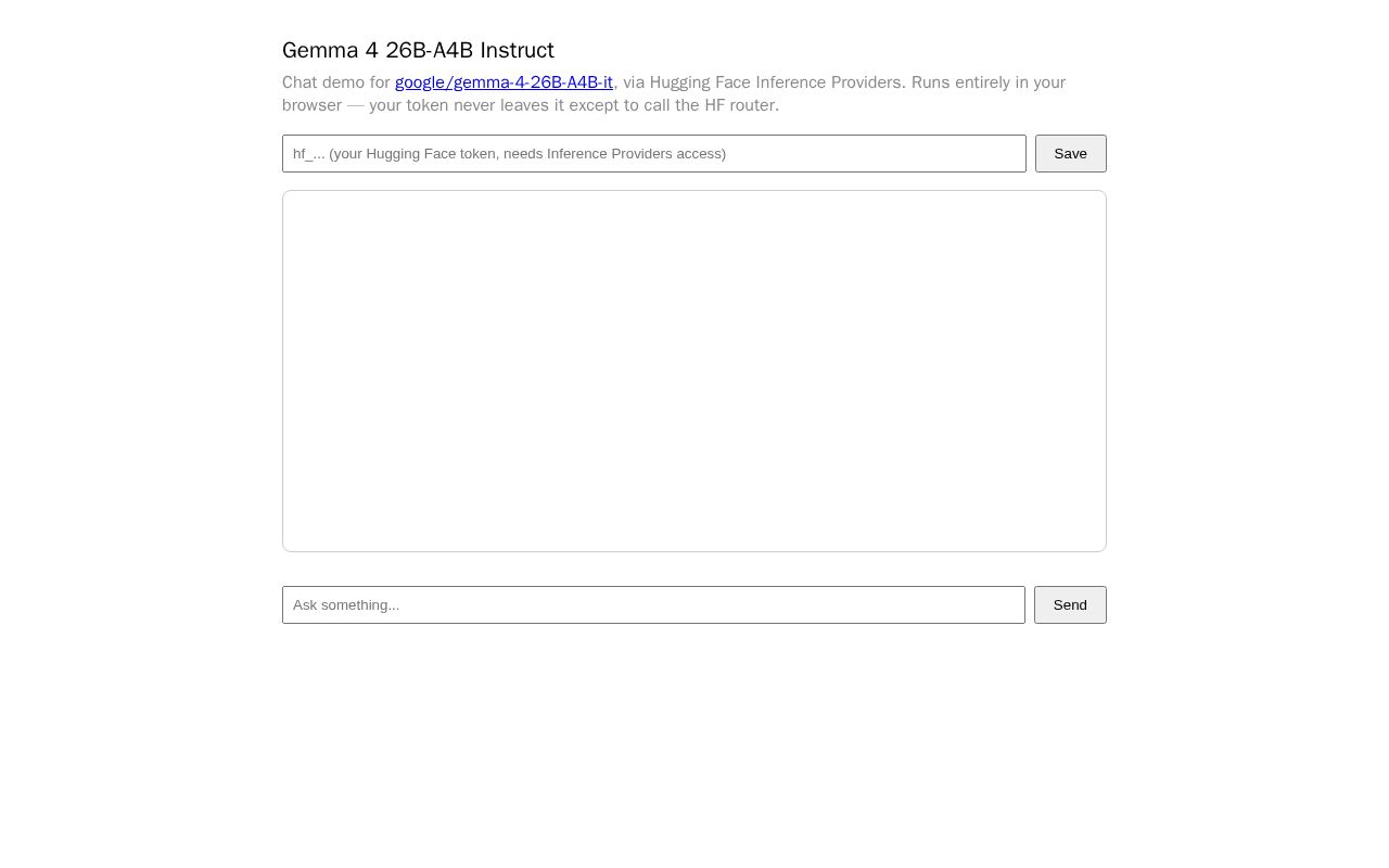 Preview of Gemma 4 26B A4B IT