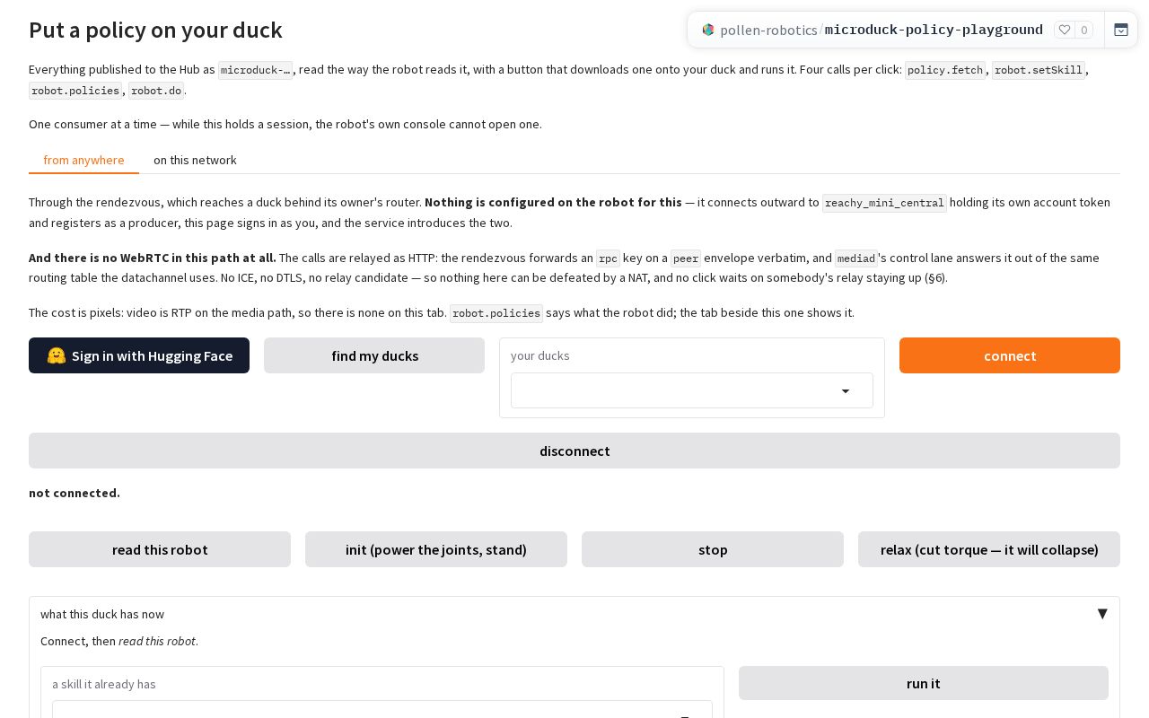Preview of microduck policy playground