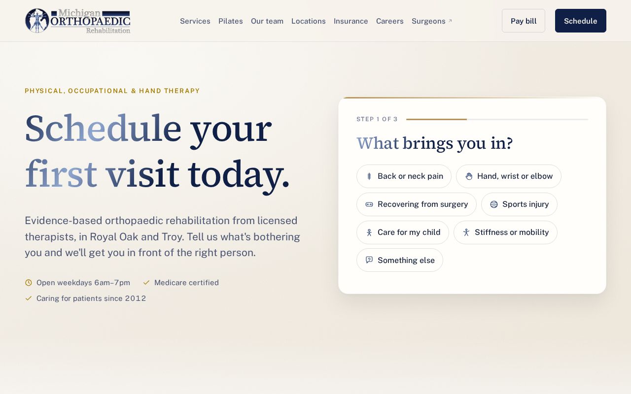 Preview of Michigan Orthopaedic Rehabilitation