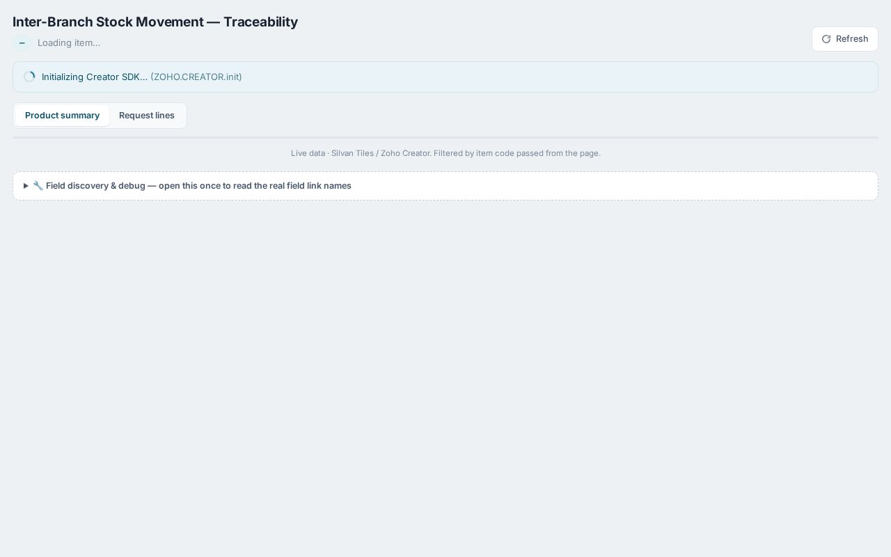 Preview of Silvan Stock Movement Traceability
