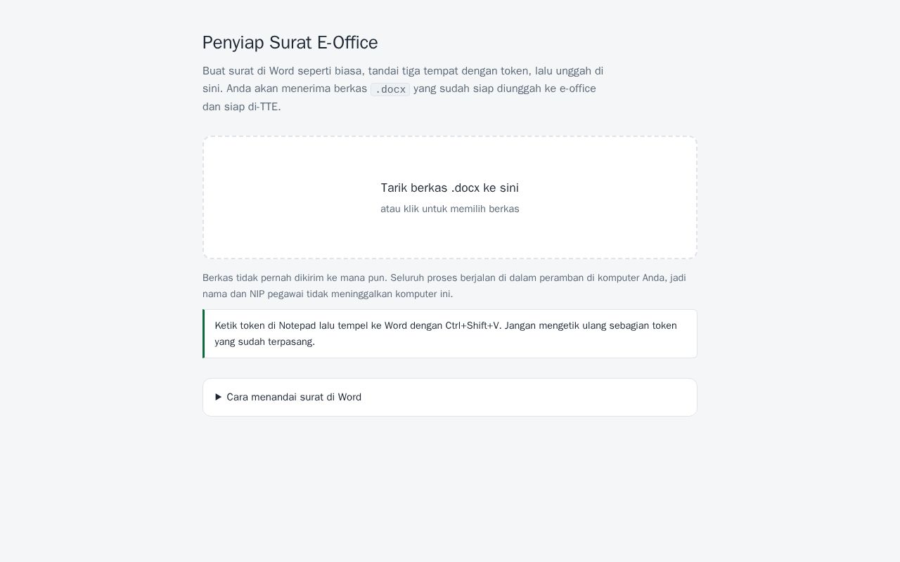 Preview of Penyiap Surat Eoffice Unsrat