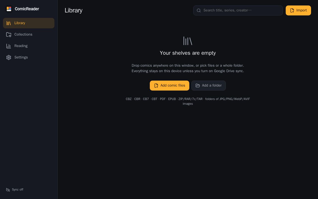 Preview of ComicReader