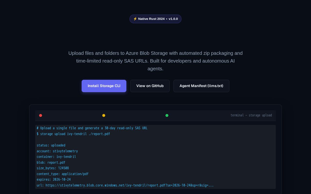 Preview of Storage Cli