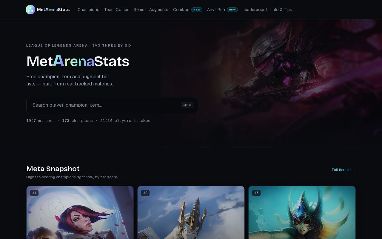 Preview of Metarenastats